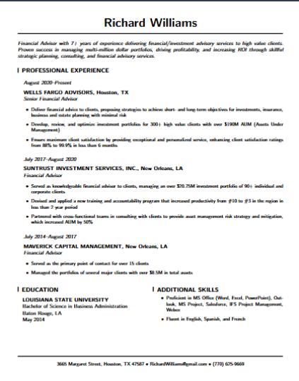 Empire State resume template